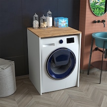 Roomart Çamaşır-kurutma Makinesi Dolabı Mat Beyaz-atlantik Çam Atlantik Çam - Beyaz