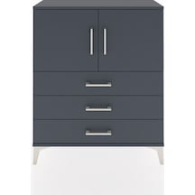 Arges Şifonyer 2 Raflı 3 Çekmeceli 2 Kapaklı 88x30x106 Antras... Antrasit