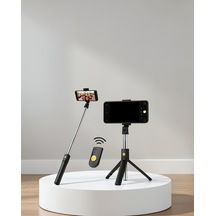 Selfie Çubuğu Tripod Manyetik Bluetooth Uzaktan Kumandalı