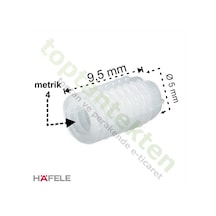 Hafele Dübel Açılan Plastik Beyaz 5X9.5Mm