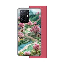 Xiaomi Mi 11t-11t Pro Uyumlu Nakışlı Köy Baskılı Silikon Kılıf Renkli