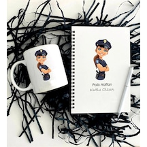 Polis Haftası Defter Kalem Kupa Seti Kadın