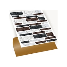 Tink KENDİNDEN YAPIŞKANLI ASORTİ MERMER DESENLİ PVC KARO 30X30 CM