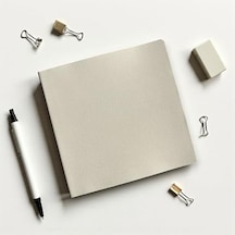 Fark Tanıtım Defter, Çizgisiz Not Defteri Pu Deri Not Defteri 16,5x16,5 Cm, 96 Yaprak 192 Sayfa , 90 Gr Ivory Kağıt, Esnek Kapak, Ofis Ve Kırtasiye Kırık Beyaz 124-Pembe