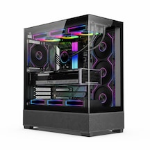 Zoko Alpha Siyah 7x12cm Kumandalı Argb Fanlı Gaming Akvaryum Kasa