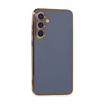 Samsung Uyumlu Galaxy S24 Uyumlu Kılıf Volet Silikon - Mavi