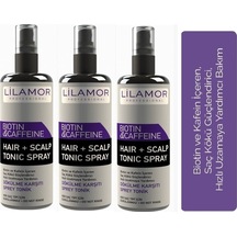 Lilamor Biotin&Kafein Dökülme Karşıtı Tonik Sprey 3 x 250 ML
