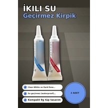 Kirpik Yapistirici Beyaz Ve Siyah Ikili Set - 2 Adet, Takma Kirpik Yapistiricisi Bx-313427
