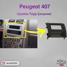 Autopit 3d Peugeot 407 Uyumlu Teyp Çerçevesi