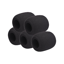 Skycıty Sessizleştirici Ve Rüzgar Engelli Siyah Mikrofon Rüzgar Kremalı Örtüsü 5'li Paket