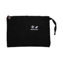 BMW New Logo Motorsports Siyah Clutch Cüzdan / El Çantası Siyah