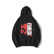 Brz Collection Oversize Unisex Fearless Hoodie Siyah