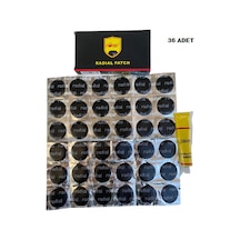Radial Patch Bisiklet Lastik Tamir Yama Seti Soğuk Yama Yuvarlak Siyah 36'lı Siyah