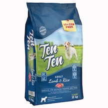 Ten Ten Kuzu Etli ve Pirinçli Yetişkin Köpek Maması 12 KG