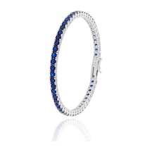 Su Yolu Model Safir Taşlı Gümüş Bileklik 201021252
