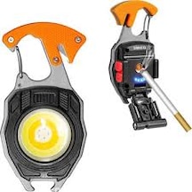 Powerdex Şarjlı Çok Amaçlı Çakmaklı Kamp Lambası, El Feneri Siyah