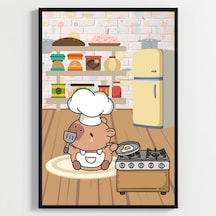 Besay Yes Chef Sevimli Aşçılar Modern Mutfak Posteri Dekoratif 3lü Set A2 Çerçevesiz
