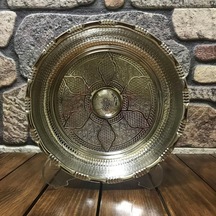 Nikelajlı Bakır Hamam Tası 20 Cm Gümüş