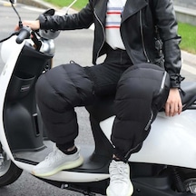 Sones Elektrikli Bisiklet Kış Motosiklet Ön Cam Su Geçirmez Uzatılmış Ve Büyütülmüş Sıcak Bacak Örtüsü Kadife Yastıklı Diz Pedleri 70 CM Siyah