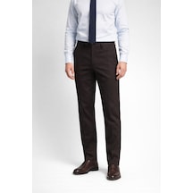 Classics Men Caserta Klasik Fit Likralı Erkek Kanvas Pantolon - 7515 Kahverengi