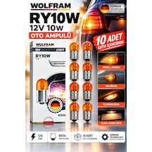 Wolfram Ry10w 67 Tip Turuncu Sinyal Ampulü 12v 10w Ba15s Alman Teknolojisi 10 Adet