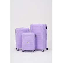 Keo-plus Lila 3 Lü Set Silikon Kırılmaz Pp Valiz Çok Renkli