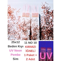 Ea genset İstavrit Çapari 25x12 11 No 10 Kırmızı İğneli 2li Paket