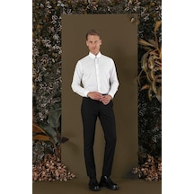 Efor Gk 703 Slim Fit Beyaz Klasik Gömlek Beyaz
