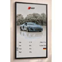 Audi R8 Estetik Duvar Posteri , Çerçevesiz Poster
