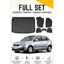 Volkswagen Polo 2002 Model Birebir Uyumlu Bagaj Havuzu+paspas Seti