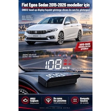 Fiat Egea Sedan 2015-2026 Modeller İçin Obd2 Head Up Display Hayalet Gösterge Ekranı Ön Cam Hız Göstergesi