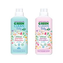 Green Clean Baby Organik Lavanta Yağlı Bitkisel Çamaşır Deterjanı 1 L + Çamaşır Yumuşatıcı 1 L