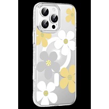 İphone 16 Pro Max Floral Magsafe Kapak - Sarı