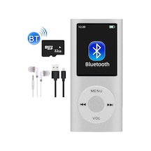 5007mp 32gb Tf Kart  Metal Mp3 Player Renli Ekranlı Fm Radyolu Bluetoth Lu Hafıza Kartı Girişli Müzik Çalar 32gb