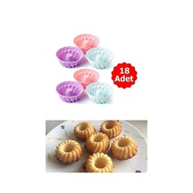 Kuzenhome Silikon Mini Kek Kalıbı 18 Parça Muffin Kek Kalıbı Diğer