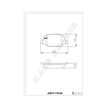 Kale-balata Arka Fren Balatası Alfa Romeo Mıto 09 Fıat Lınea 09 1.3jtd 1.4tjet 1.6jtd Fişsiz 23517-a00-00-kd13 71770108 77365752 77365858