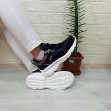 Kinetix Melly Pu Siyah Fuspetli Dolgu Topuk Bayan Spor Ayakkabı 001