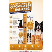 Kediler Ve Köpekler Için Balık Yağı 200ml Omega 3 Ve 6 Takviyesi Tüy Ve Cilt Sağlığı Tamamlayıcı