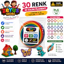 Zeyus Filament 30 Renk 4 Metre 3d Kalem Filamenti