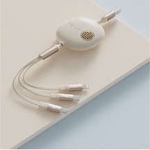 Nettech Gırgır Tipi Plastik 100 Cm Usb To Micro + Lightning + (550832790)
