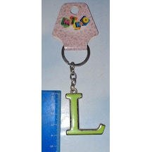 Küçük Plastik L Harfi Anahtarlık Yeşil