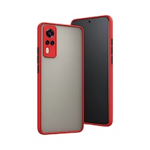 Vivo Y53s Uyumlu Kılıf Montreal Silikon Kapak - Kırmızı
