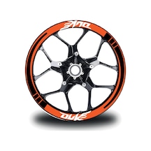 Duke Yazılı Uzun Üçgen Kesim KTM Şerit Jant Sticker Etiket Modeli
