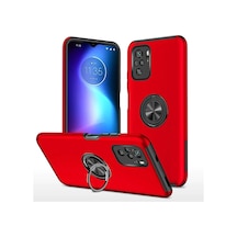 Xiaomi Poco F3 Uyumlu Kılıf Elit Yüzüklü Kapak - Kırmızı