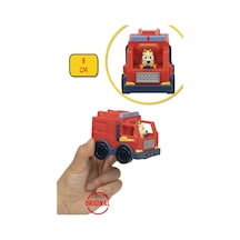 Blueyplus Figürlü Mini İtfaiye Kamyonu Serbest Tekerlek Dayanıklı Eğlenceli Oyuncak - 8 Cm Sünger Bob