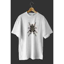 Startmore Adrift -wed Tarantula Tasarım Baskılı Oversize T-shirt Tişört Beyaz