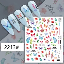 Adanil Renkli Kelebek Çiçek Sticker J0-2213