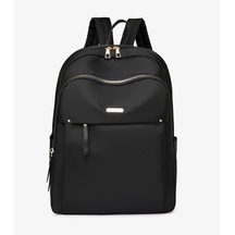 Lixiaqu01 Naylon Sırt Çantası Kadın Dönüştürülebilir Omuz Siyah