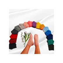 Hitit Socks Kadın 8 Çift Premium Kışlık Ters Havlu Termal Patik Çok Renkli Asorti