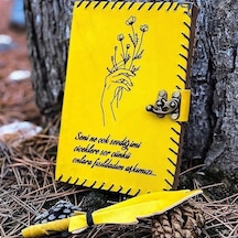 Sevgiliye Romantik Sözlü Deri Defter